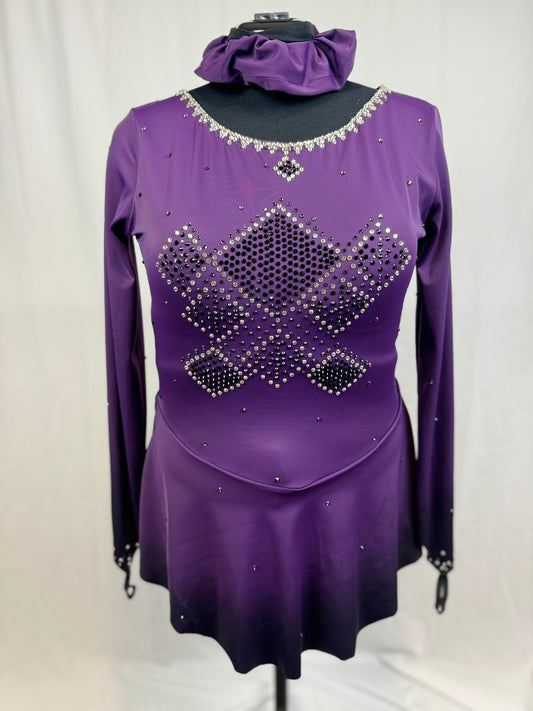 Purple & Black Diamond Dress